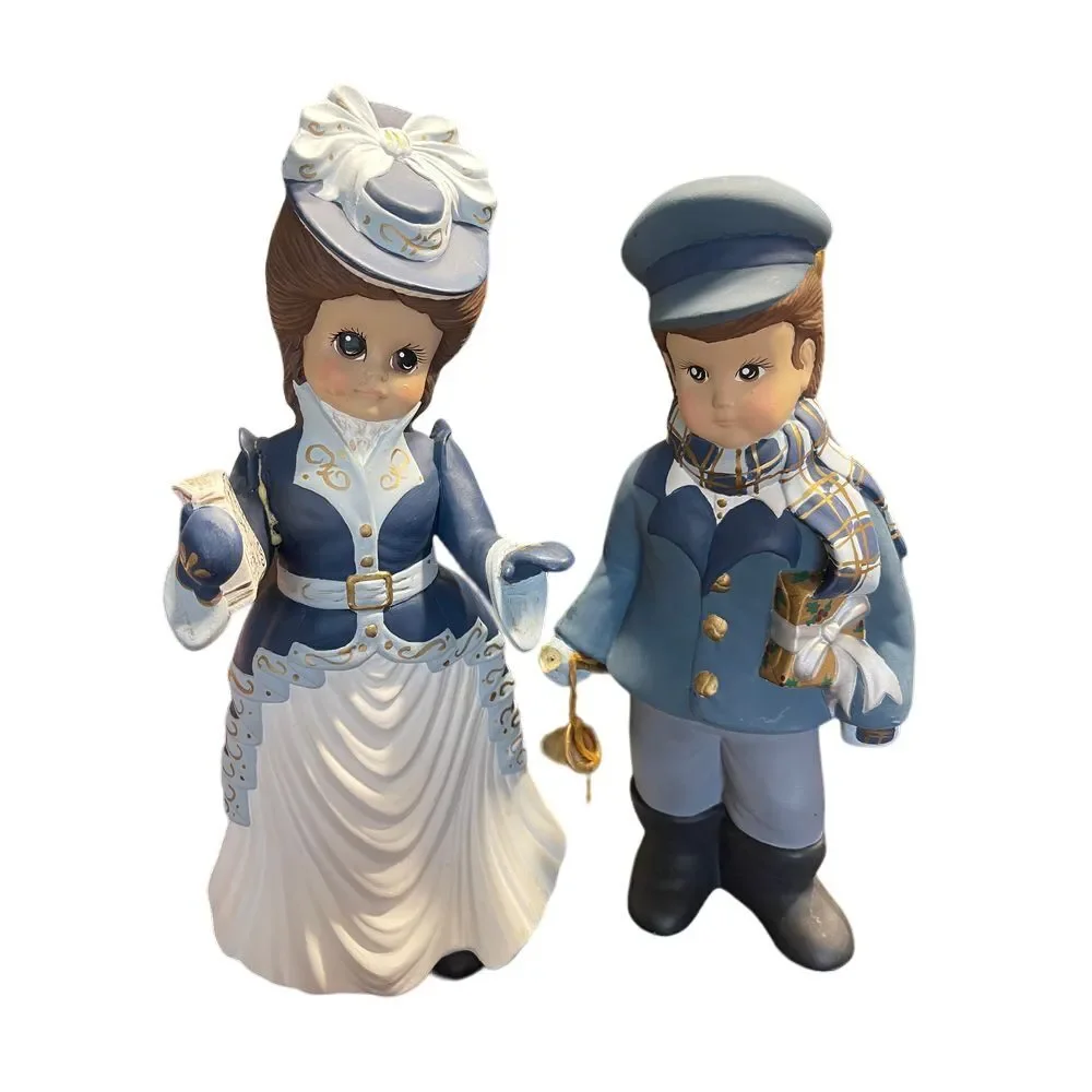 Vintage Victorian Style Porcelain Figurine‎ Set - Lady and Gentleman @J